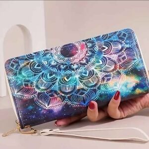 Galaxy Mandala Wristlet Wallet - Multicolor